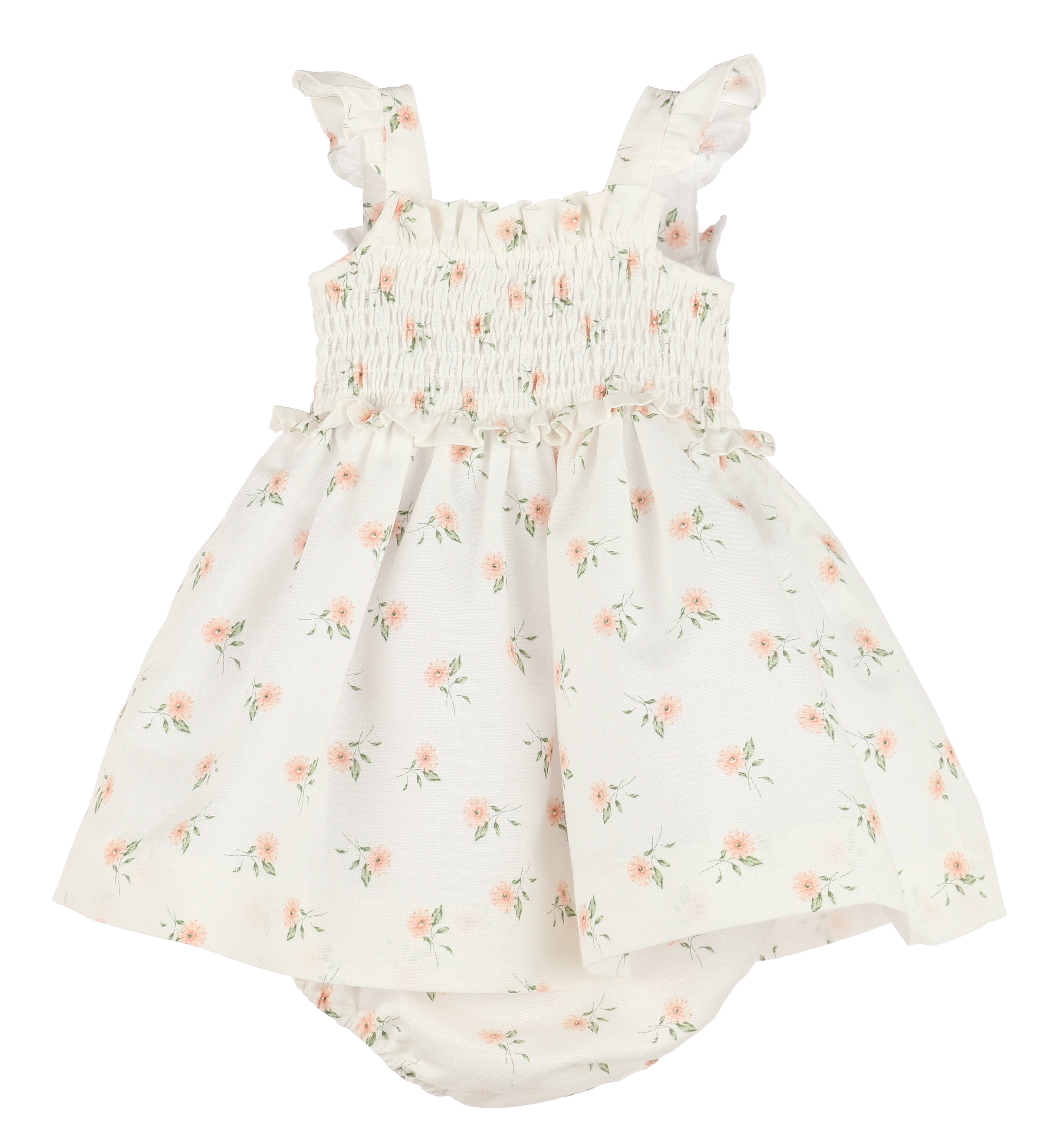 Watercolor Flora Smock Sundress